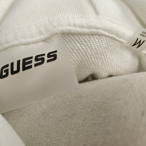 GUESS Tie Dye Cotton Crop Hooded Sweatshirt NEW - Picture 7 of 8